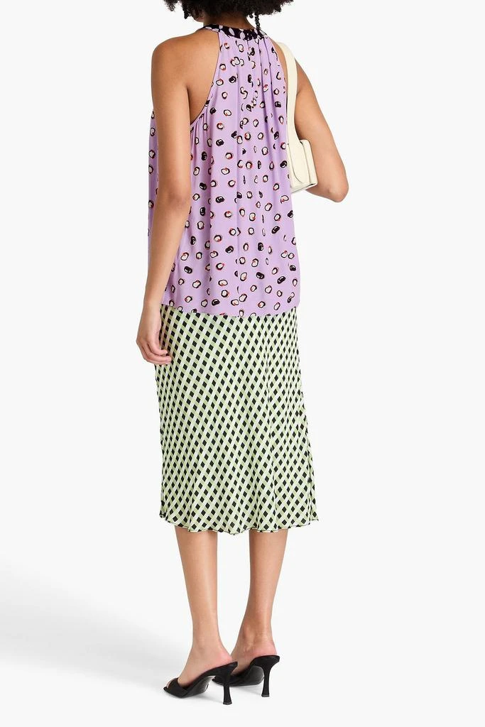 商品Diane von Furstenberg|Lilia cutout printed crepe top,价格¥314,第3张图片详细描述