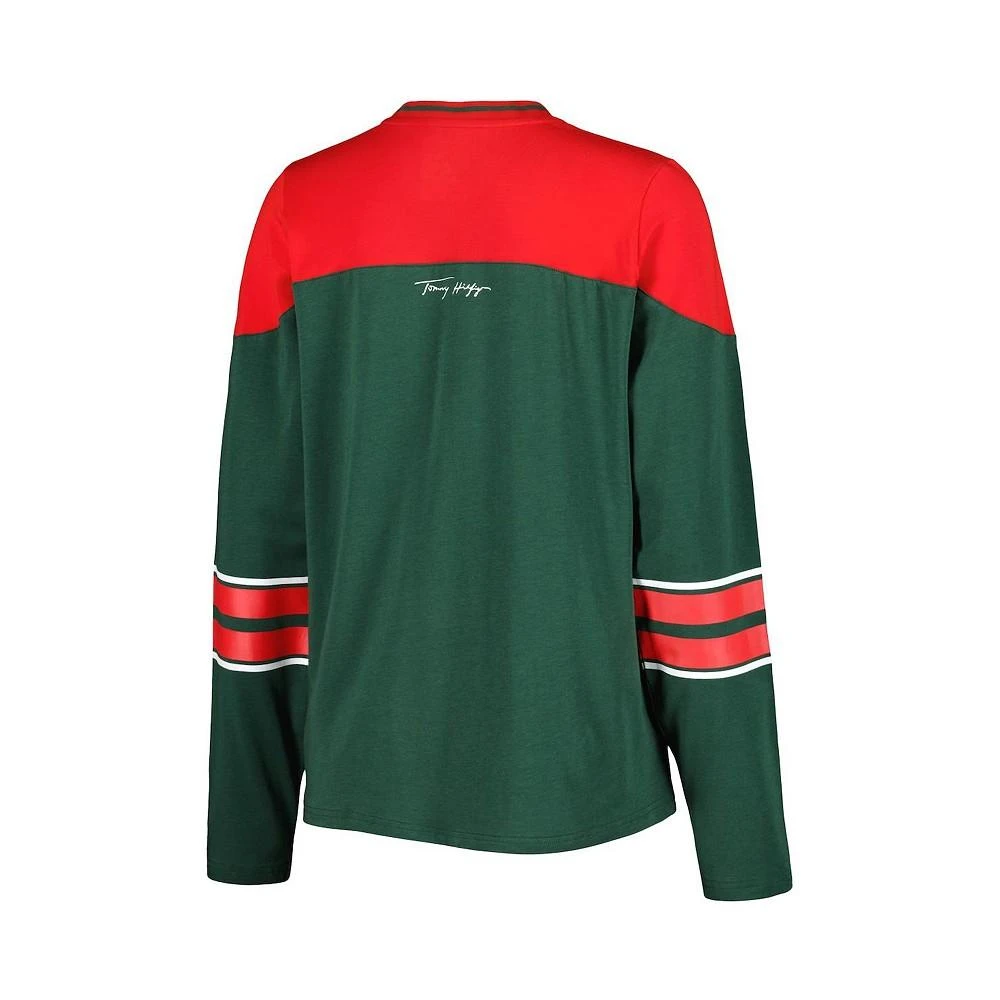 商品Tommy Hilfiger|Women's Green Minnesota Wild Abigail V-Neck Long Sleeve T-shirt,价格¥300,第3张图片详细描述