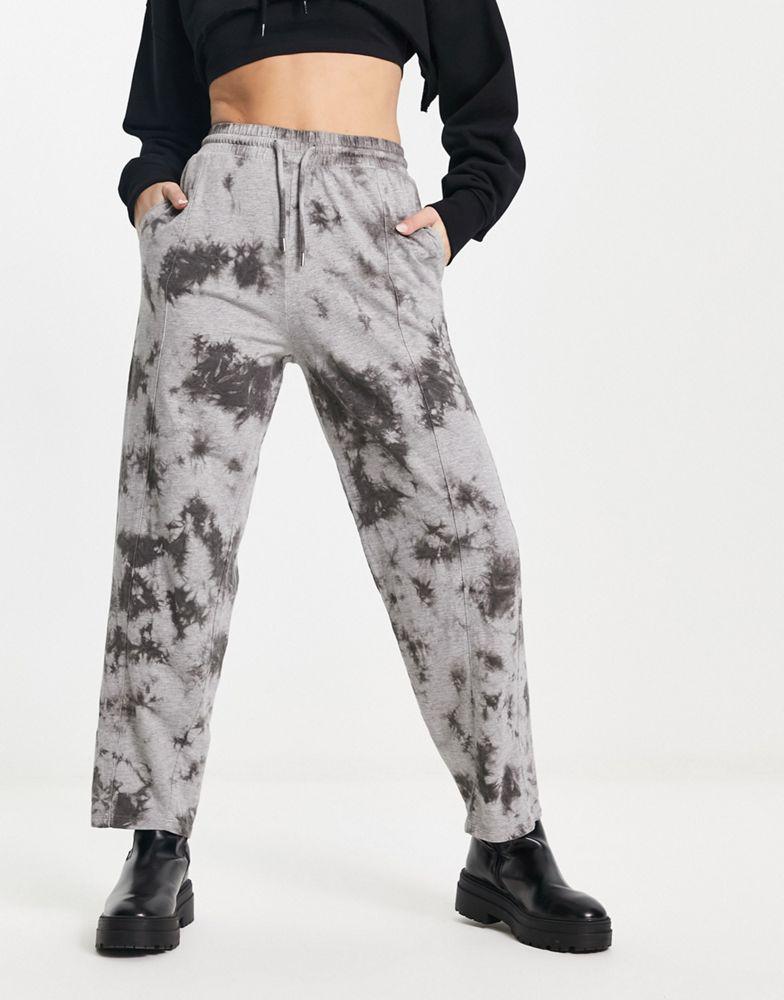 ASOS DESIGN straight leg jogger in mono tie dye商品第1张图片规格展示