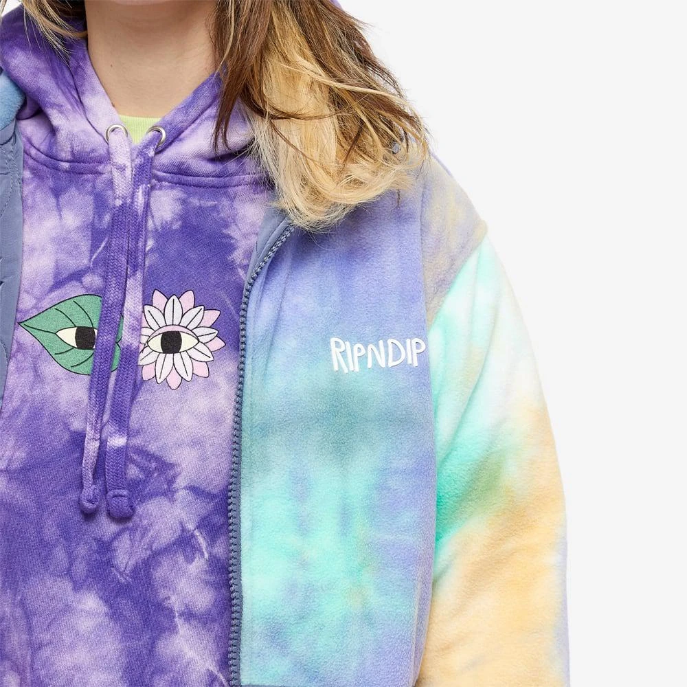 商品RIPNDIP|RIPNDIP Fleece Reversible Tie Dye Jacket,价格¥550,第2张图片详细描述