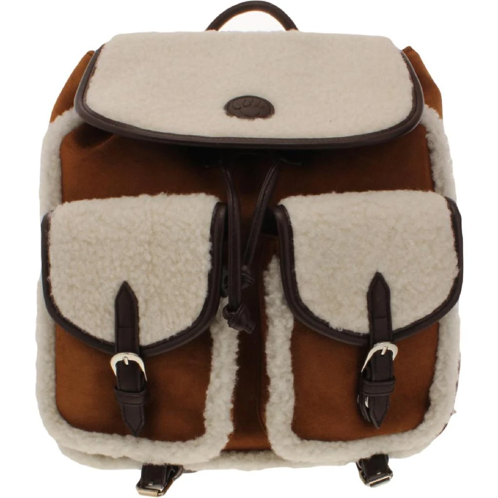 商品Bearpaw|Bearpaw Women's Faux Suede Shearling Trim Adjustable Deluxe Backpack,价格¥173-¥181,第1张图片