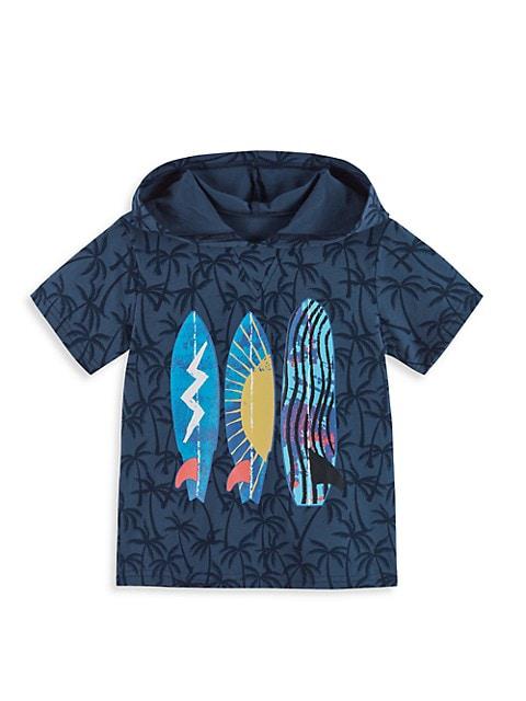 Little Boy's Palms Surfboard Hooded T-Shirt & Shorts Set商品第3张图片规格展示