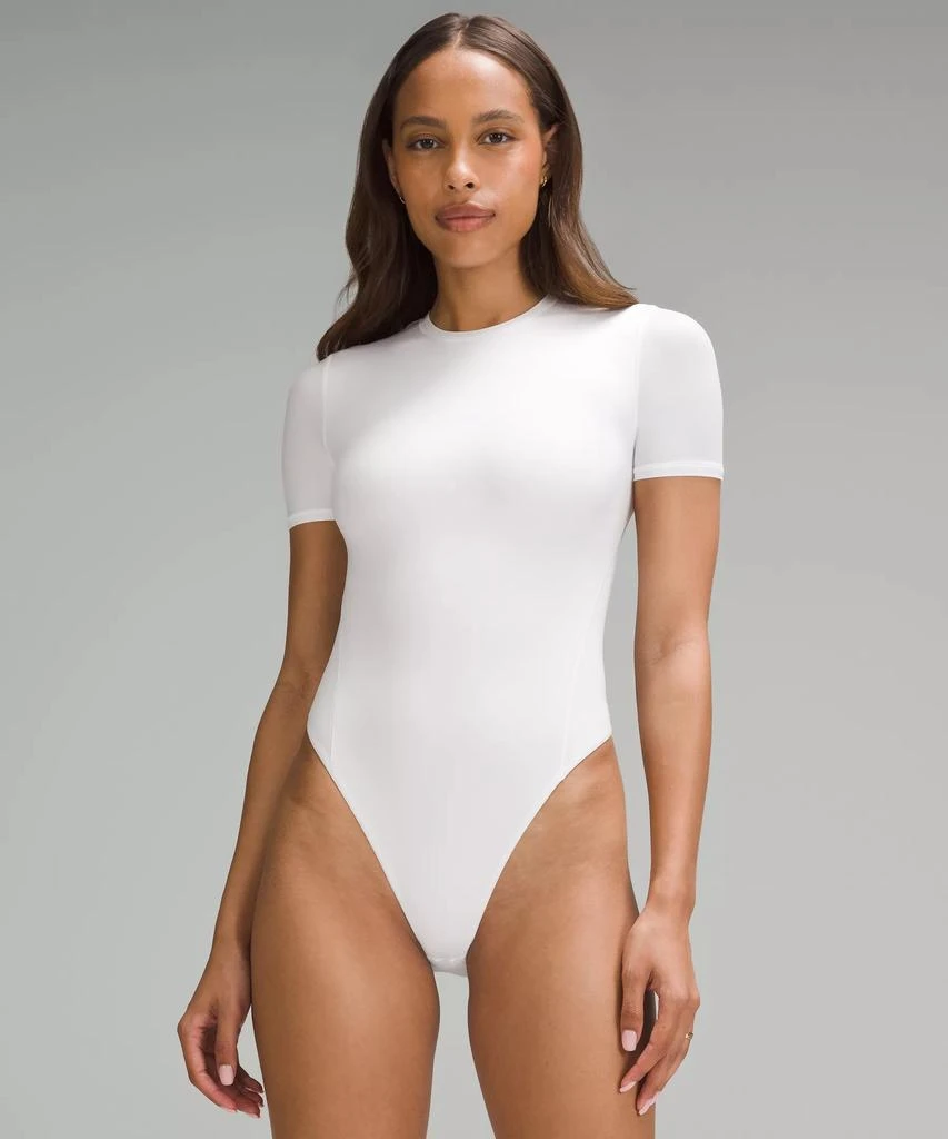 商品Lululemon|Wundermost Ultra-Soft Nulu Short-Sleeve Crew Thong Bodysuit,价格¥447,第1张图片