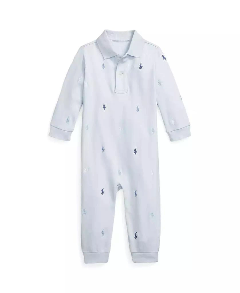 商品Ralph Lauren|Baby Boys Polo Pony Soft Polo Coverall,价格¥373,第1张图片