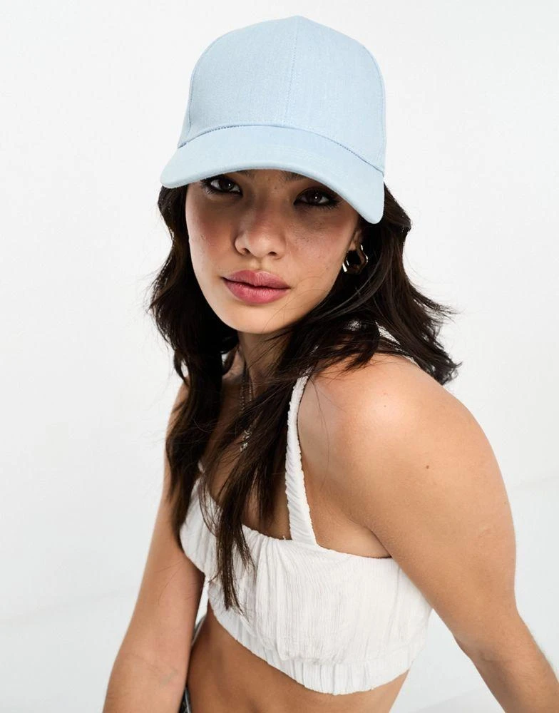 商品ASOS|ASOS DESIGN denim cap in light blue,价格¥60,第2张图片详细描述