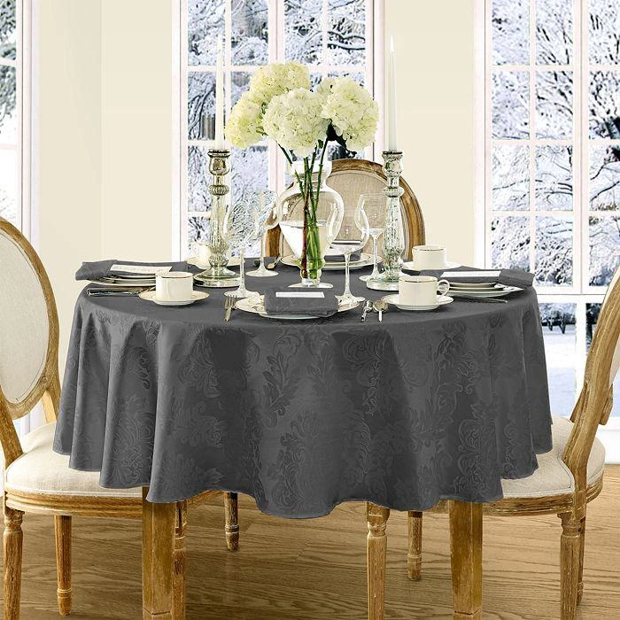 商品Elrene Home Fashions|Elrene Barcelona Jacquard Damask Oval Tablecloth, 84" x 60",价格¥255,第2张图片详细描述