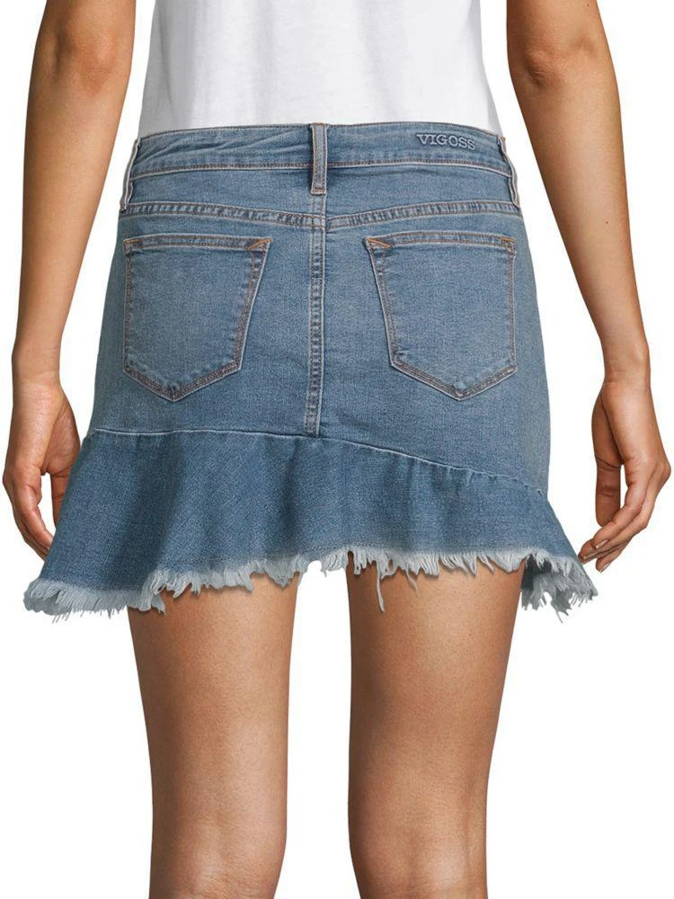 商品VIGOSS|Jagger Frayed Denim Mini Skirt,价格¥79,第2张图片详细描述