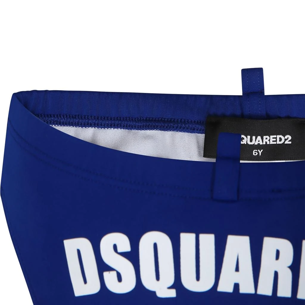 商品DSQUARED2|Blue Swim Briefs For Boy With Logo,价格¥780,第3张图片详细描述