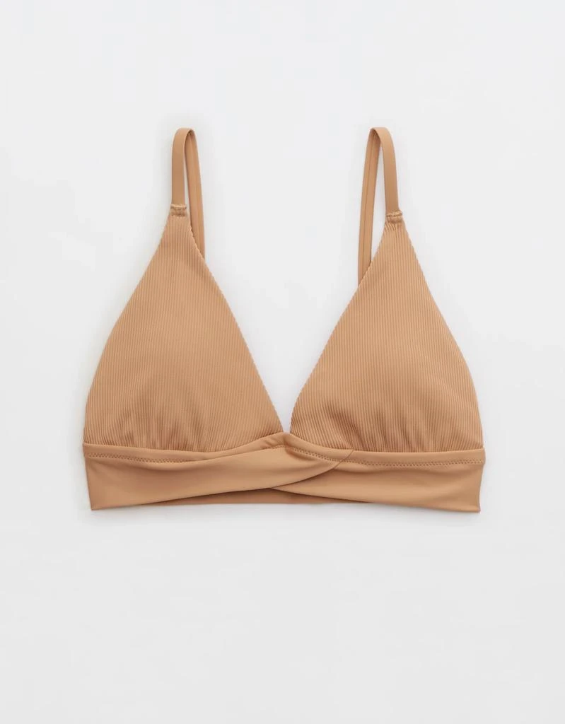 商品Aerie|Aerie Ribbed Mix Crossover Triangle Bikini Top,价格¥120,第3张图片详细描述