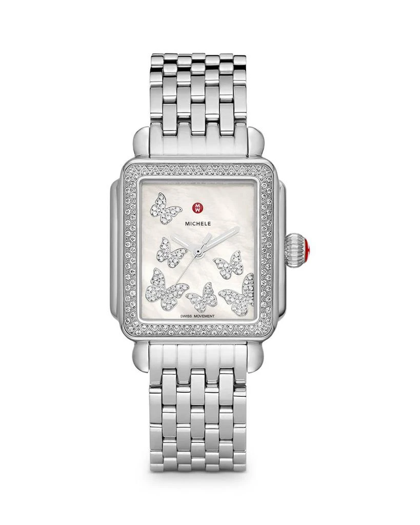 商品Michele|Limited Edition Deco Stainless Steel Diamond Butterfly Watch, 33mm,价格¥29233,第1张图片
