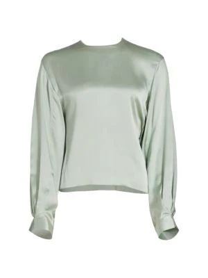 Bishop Sleeve Satin Blouse 商品