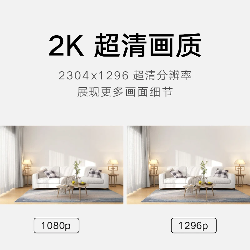 小米智能摄像机 标准版2K 家用监控摄像头 手机查看 看家 AI人形侦测 磁吸底座 商品