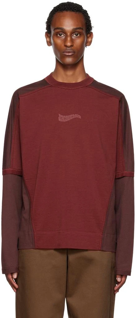 商品Jacquemus|Red Le Papier 'Le T-Shirt Crema' Long Sleeve T-Shirt,价格¥1348,第1张图片