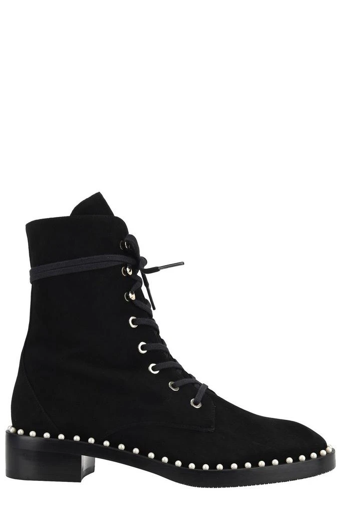 商品Stuart Weitzman|Stuart Weitzman Sondra Pearled Combat Lace Boots,价格¥3459,第1张图片