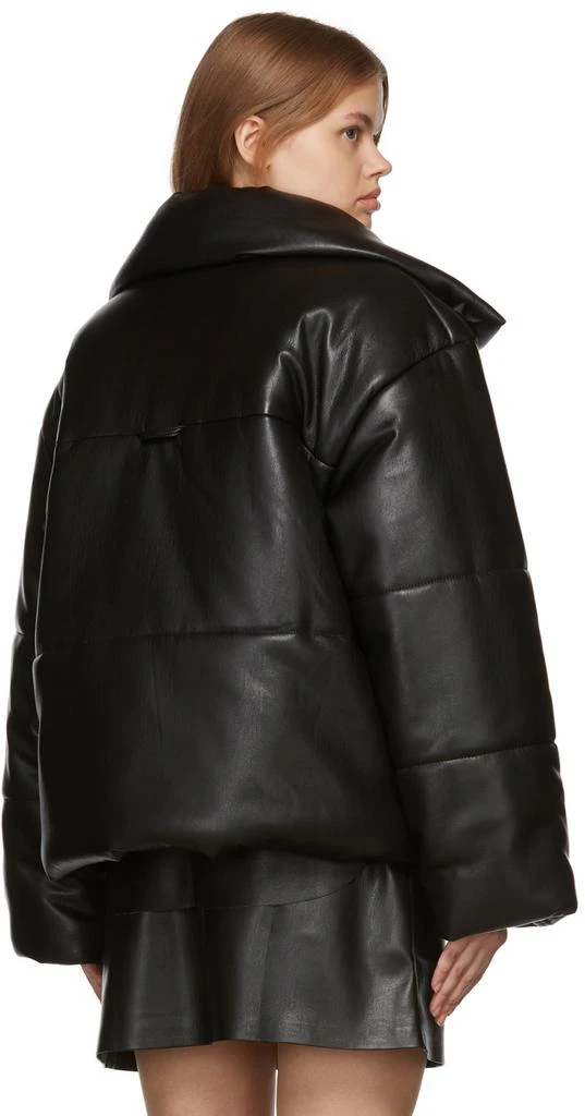 商品Nanushka|Black Hide Puffer Vegan Leather Jacket,价格¥3055,第3张图片详细描述