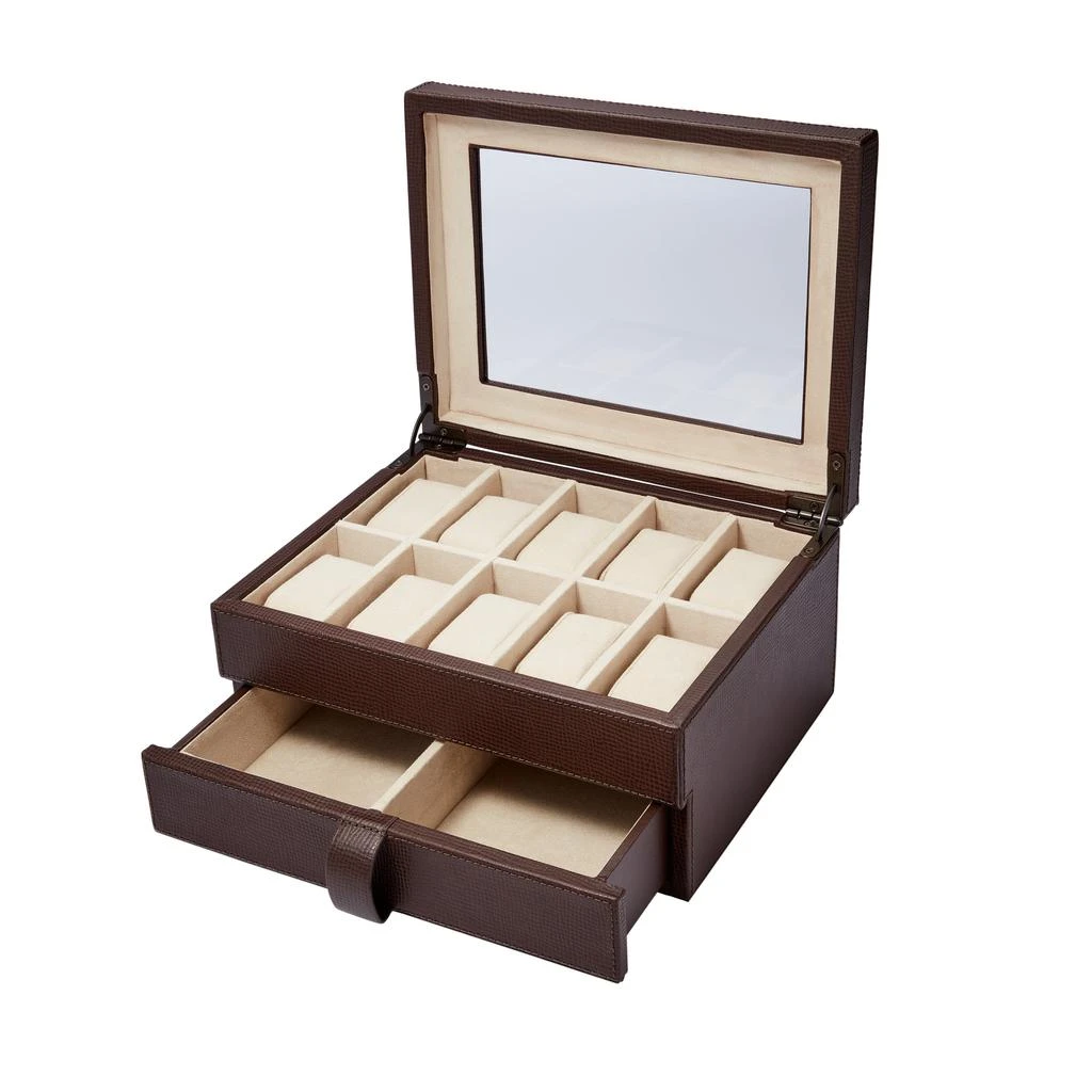 商品Fossil|Fossil Men's Walter Leather Watch Box,价格¥679,第1张图片