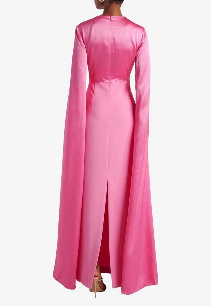 商品SOLACE LONDON|The Adley Crepe Cape Gown,价格¥6142,第2张图片详细描述