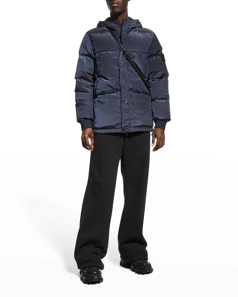 商品Stone Island|Men's Garment-Dyed Hooded Puffer Jacket,价格¥3963,第1张图片