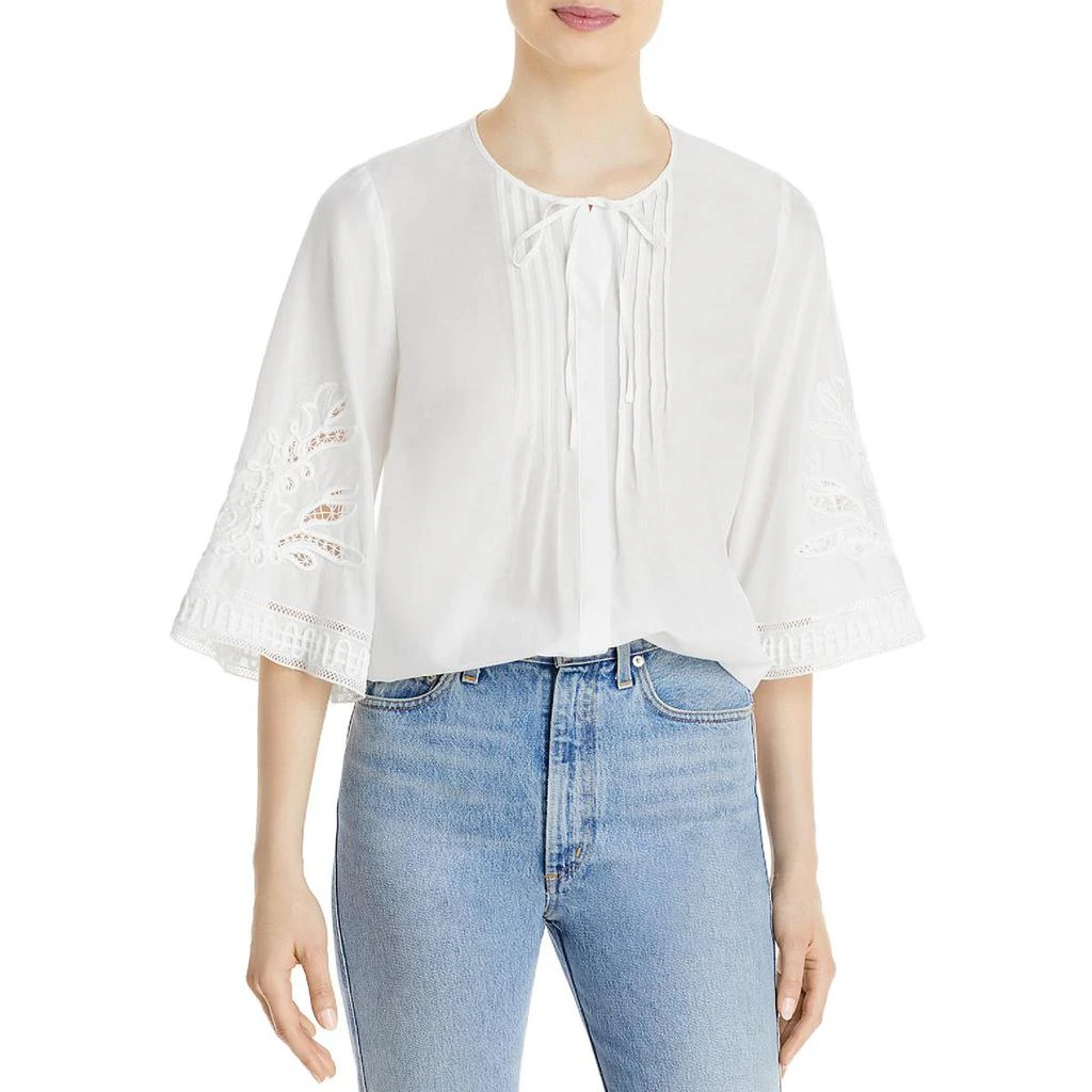 商品Kobi Halperin|Kobi Halperin Womens Addie Silk Pintuck Button-Down Top,价格¥322,第1张图片