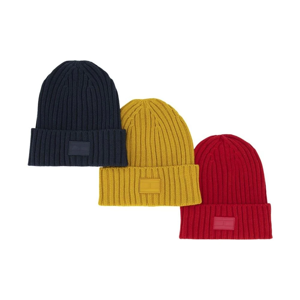 商品Tommy Hilfiger|Men's Ghost Ribbed Knit Beanie Hat,价格¥337,第3张图片详细描述