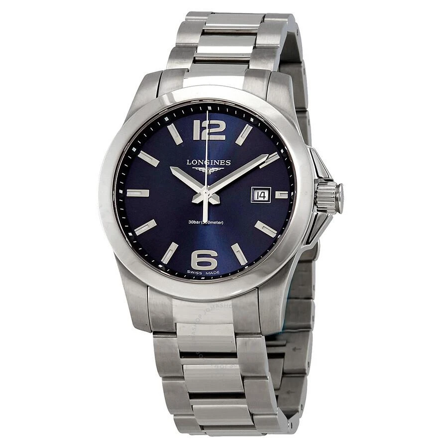 商品Longines|Conquest 男士不锈钢腕表, 41mm L3.759.4.96.6,价格¥4733,第1张图片