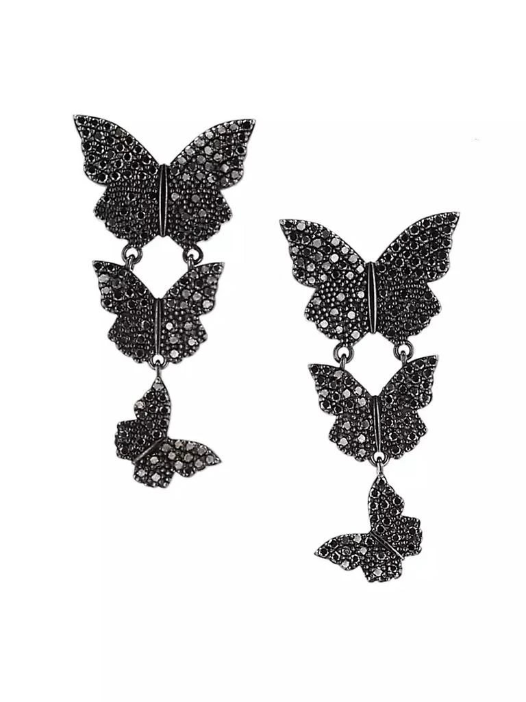 商品Sheryl Lowe|Black-Rhodium-Plated &amp; 3.78 TCW Diamond Butterfly Triple-Drop Earrings,价格¥31047,第1张图片