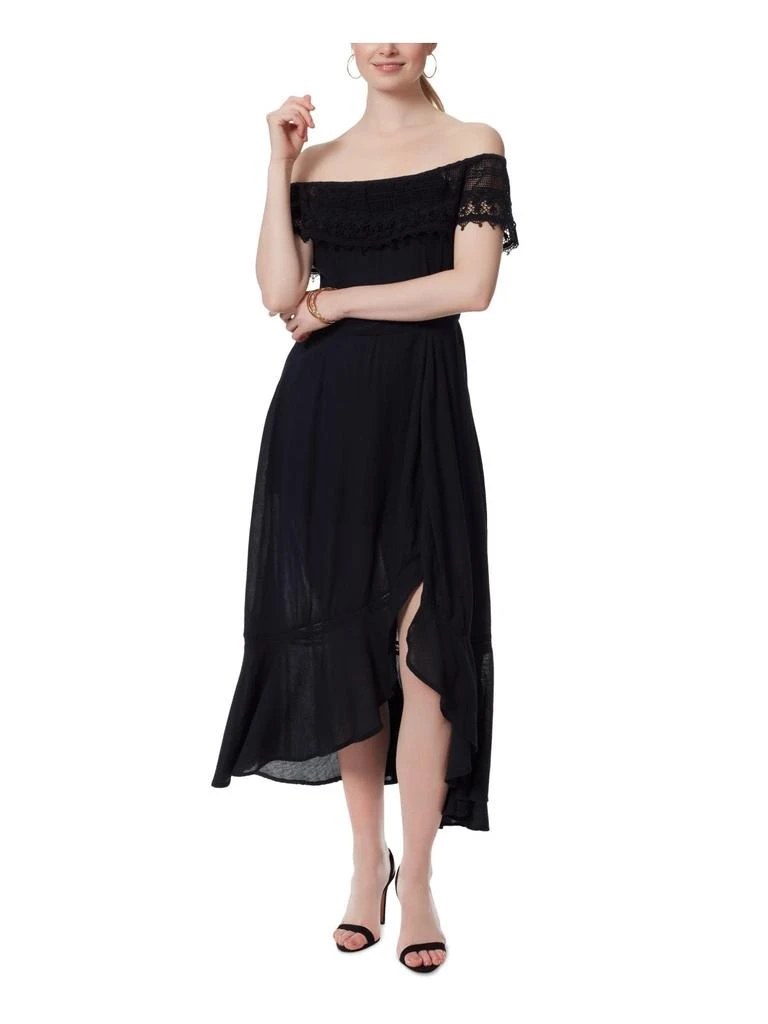 商品Jessica Simpson|Womens Lace-Trim Tea-Length Fit & Flare Dress,价格¥181,第1张图片