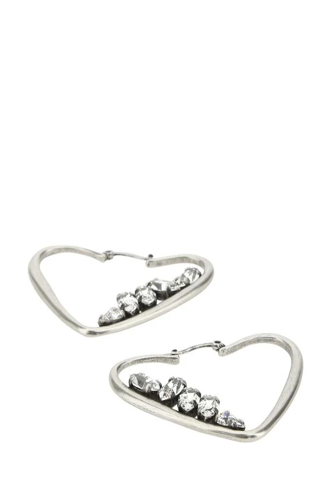 商品Yves Saint Laurent|Saint Laurent Embellished Heart Hoop Earrings,价格¥3425,第2张图片详细描述