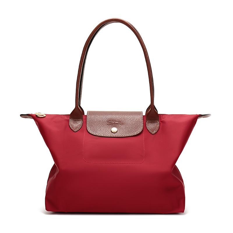 商品[国内直发] Longchamp|珑骧 LONGCHAMP 奢侈品 女士LE PLIAGE系列小号红色织物长柄可折叠手提单肩包饺子包 L2605 089 545,价格¥470,第1张图片