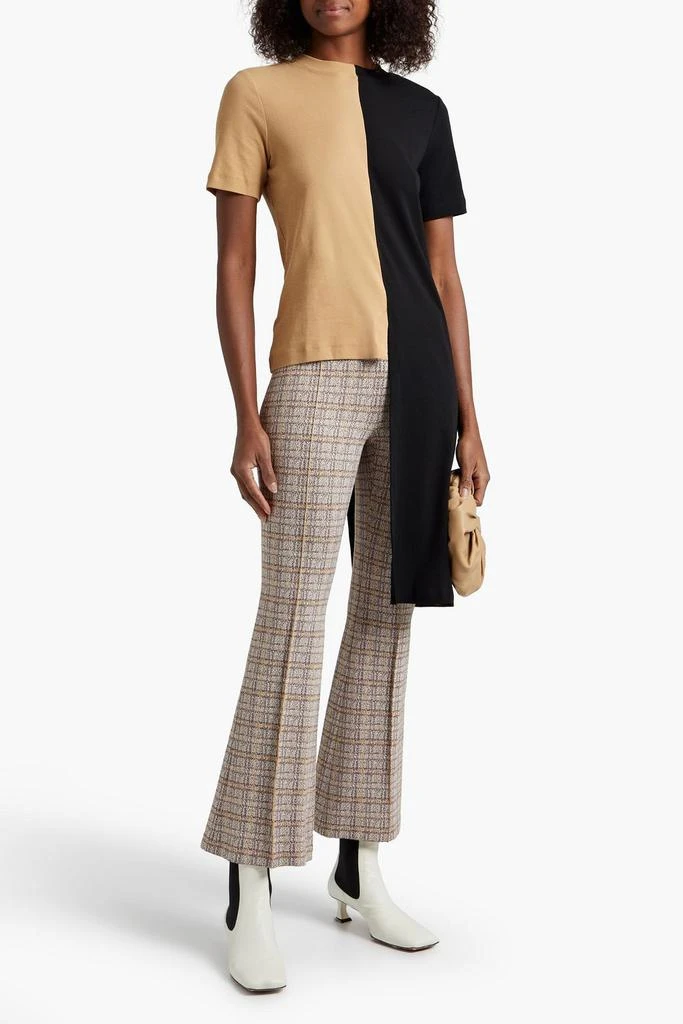 商品ROSETTA GETTY|Asymmetric two-tone cotton-jersey top,价格¥1164,第4张图片详细描述