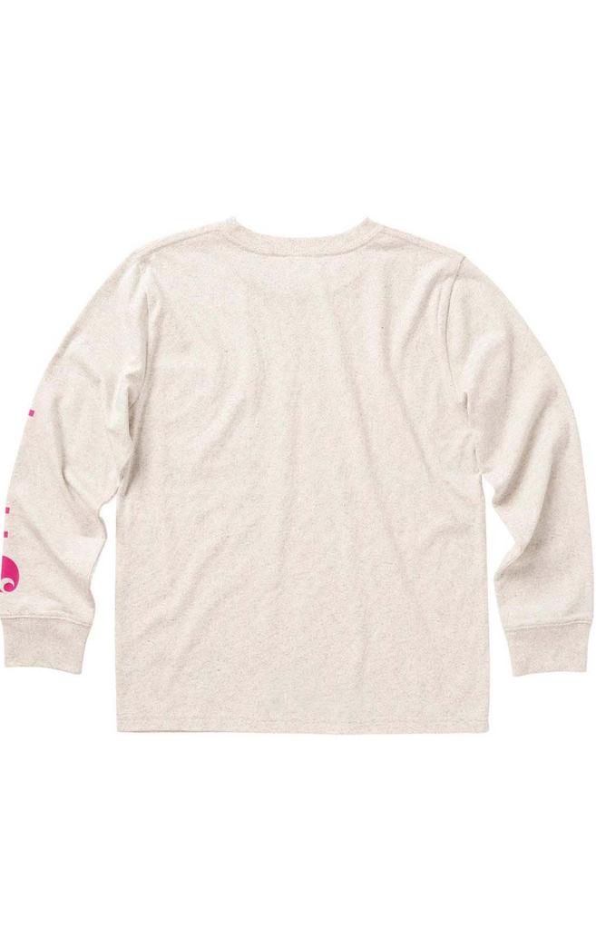 (CA9887) Long-Sleeve Graphic Pocket T-Shirt - Oatmeal Heather商品第2张图片规格展示