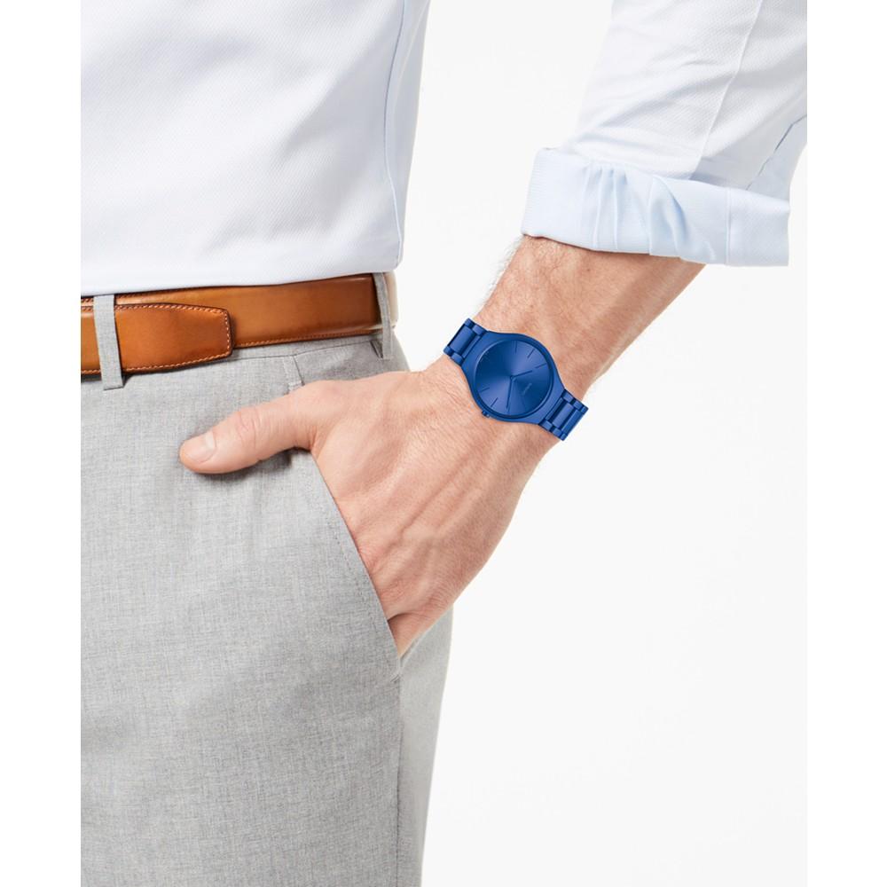 Unisex Swiss True Thinline Les Couleurs Le Corbusier Blue High-Tech Ceramic Bracelet Watch 39mm商品第4张图片规格展示