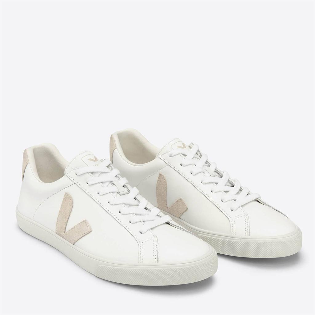 Veja Women's Esplar Leather Low Top Trainers - Extra White/Sable商品第2张图片规格展示