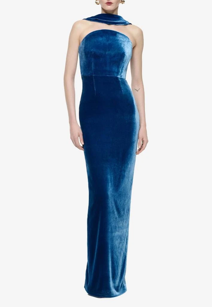 商品ROLAND MOURET|Strapless Velvet Sash Gown,价格¥10062,第1张图片