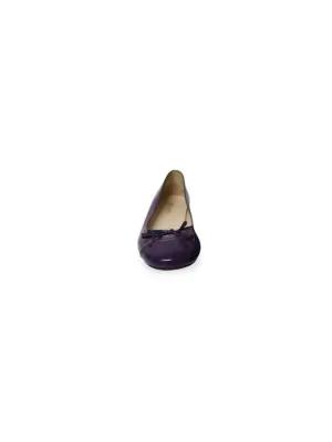 Prada Bow Ballerina Flats In Purple Patent Leather Flats Loafers商品第3张图片规格展示