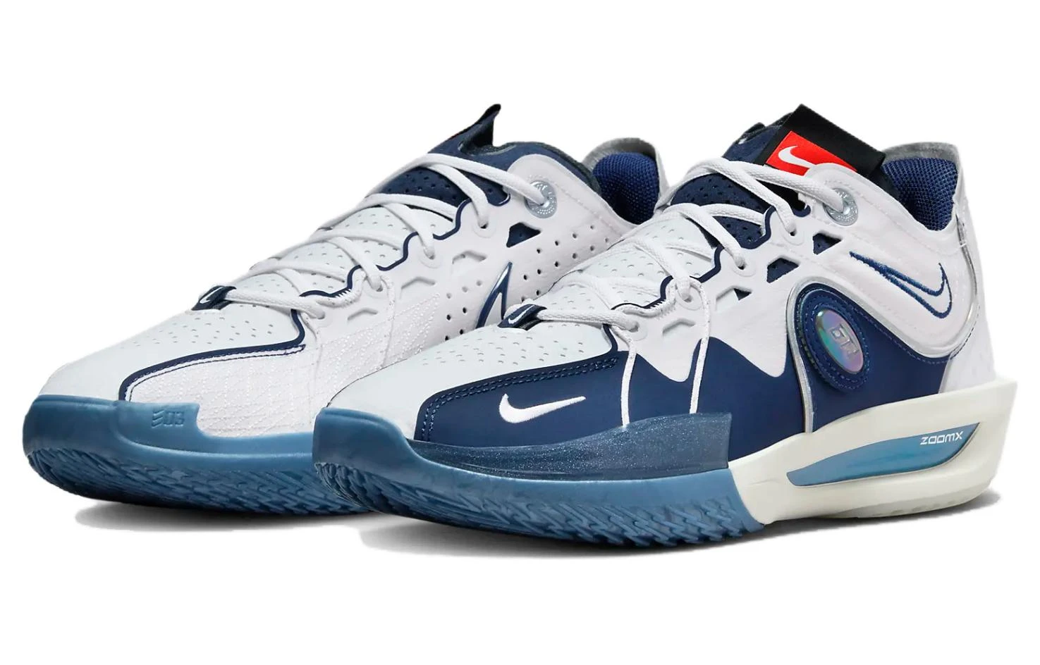 商品[国内直发] NIKE|Air Zoom G.T. Cut 3 ASW 圆头舒适 低帮 篮球鞋 男款 白蓝 国外版,价格¥1289,第4张图片详细描述