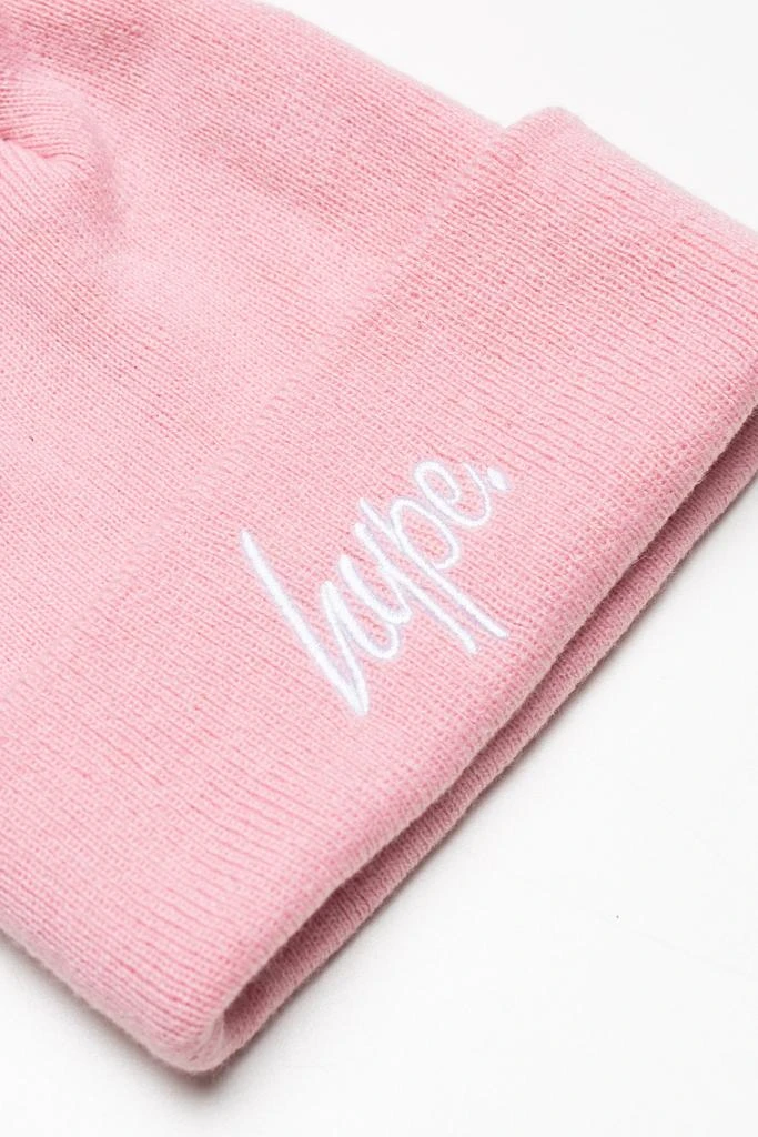 商品HYPE ACCESSORIES|HYPE KIDS PINK BOBBLE SCRIPT BEANIE,价格¥84,第3张图片详细描述