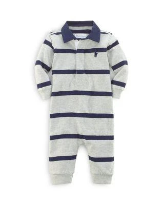 商品Ralph Lauren|Infant Boys' Rugby Stripe Coverall - 新生儿到12各月尺寸,价格¥221,第1张图片详细描述