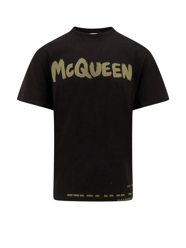 商品Alexander McQueen|Alexander McQueen Graffiti Printed Crewneck T-Shirt,价格¥1948,第1张图片