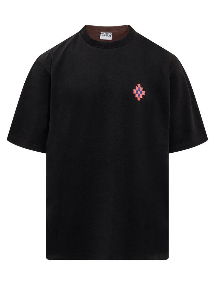 商品Marcelo Burlon|Marcelo Burlon County Of Milan Cross Patch T-Shirt,价格¥1014-¥1843,第1张图片