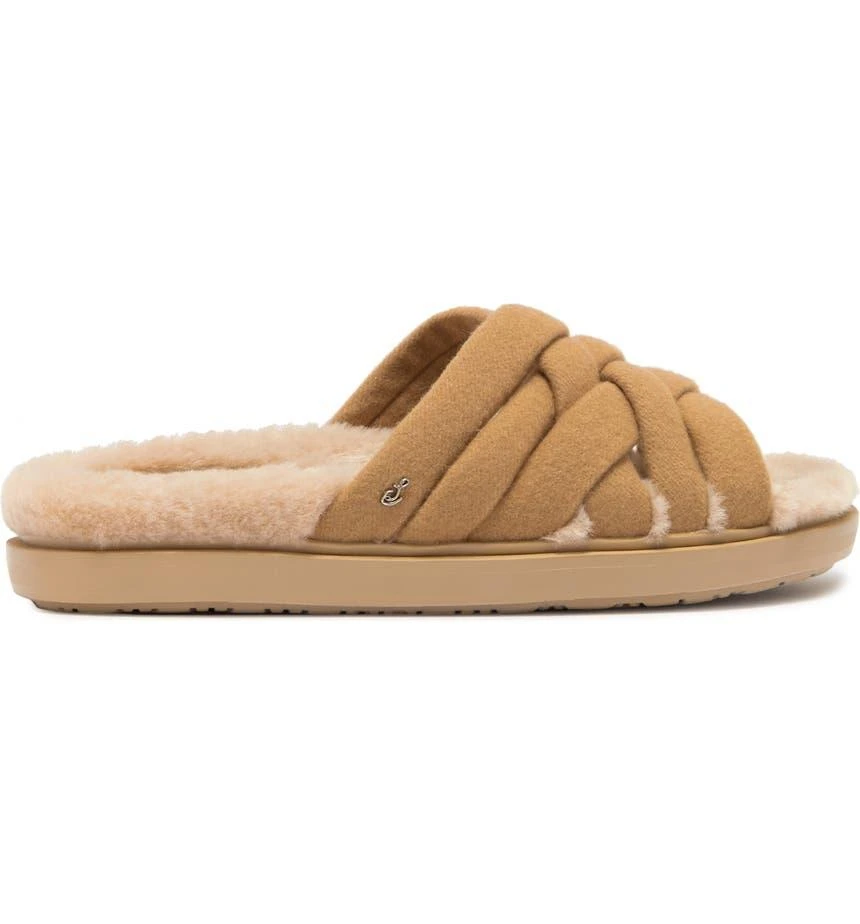 商品Sam Edelman|Vaughn Faux Fur Footbed Woven Slide Sandal,价格¥81,第3张图片详细描述