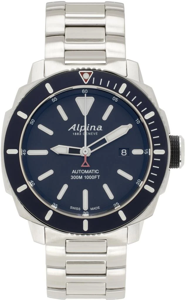 商品Alpina|Silver Seastrong Diver 300 Automatic Watch,价格¥13113,第1张图片