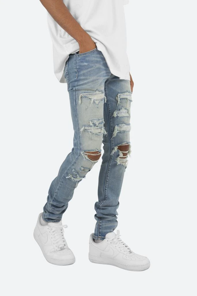 X201 Rhinestone Skinny Denim - Blue 商品