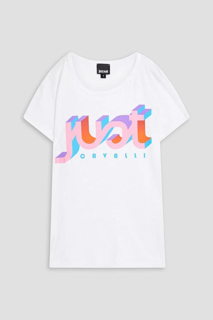 商品Just Cavalli|Logo-print cotton-jersey T-shirt,价格¥375,第3张图片详细描述