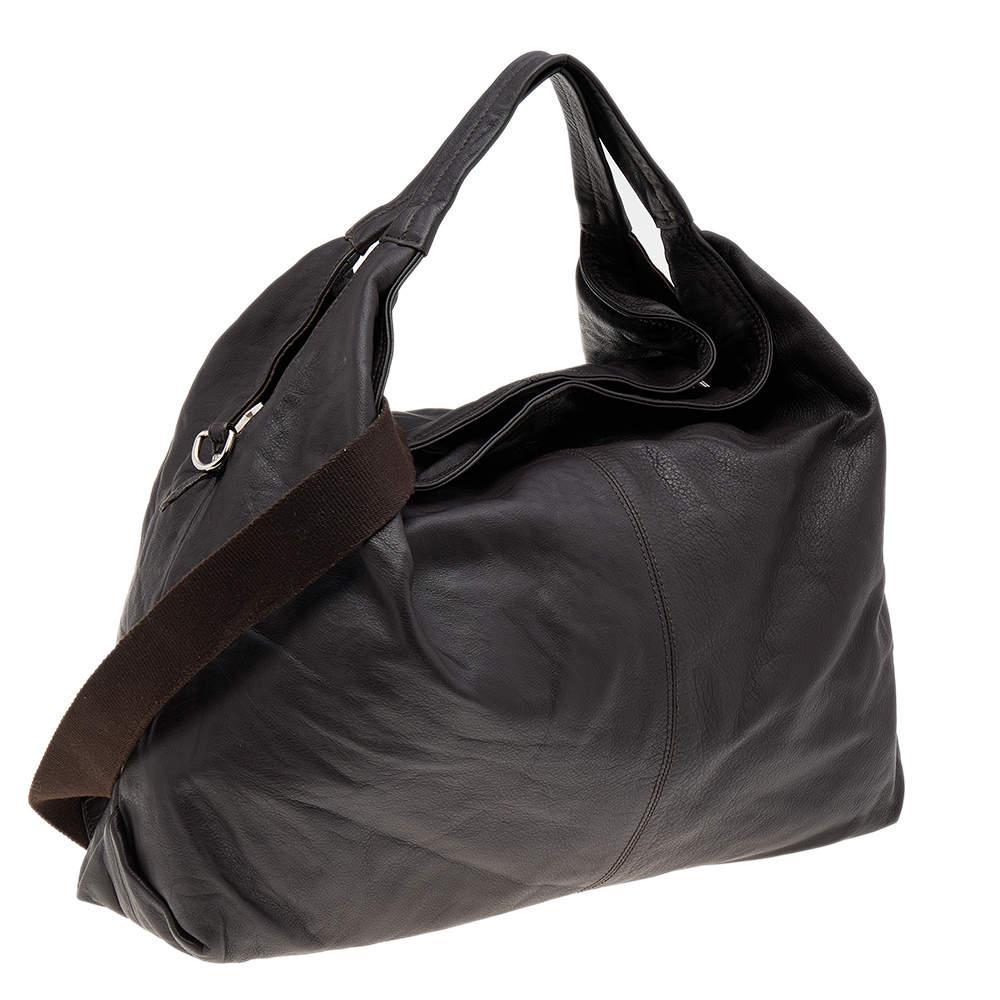 商品[二手商品] Furla|Furla Dark Brown Leather Elisabeth Hobo,价格¥806,第5张图片详细描述