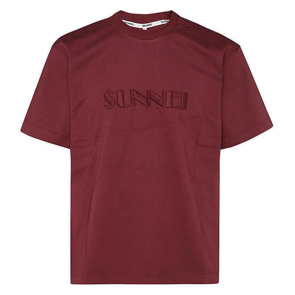 商品SUNNEI|Sunnei Logo Embroidered Crewneck T-Shirt,价格¥719,第1张图片