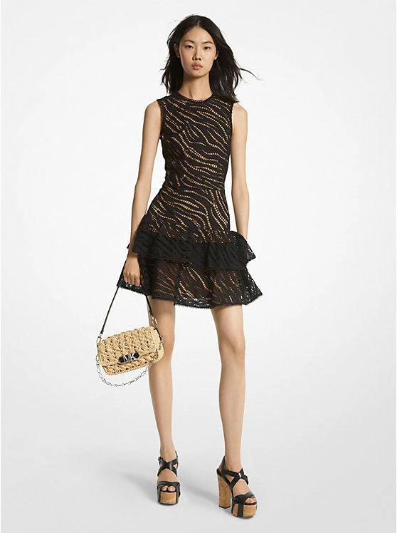 商品Michael Kors|Zebra Eyelet Cotton Dress,价格¥655,第1张图片