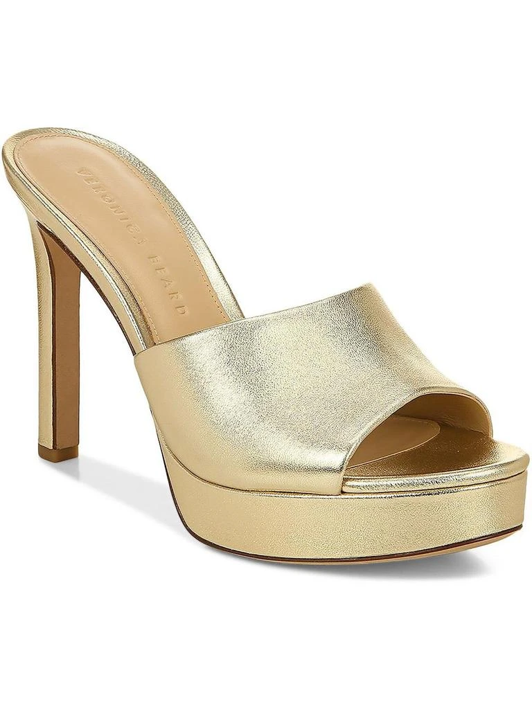 商品VERONICA BEARD|Dali Womens Leather Open Toe Wedge Heels,价格¥969,第3张图片详细描述