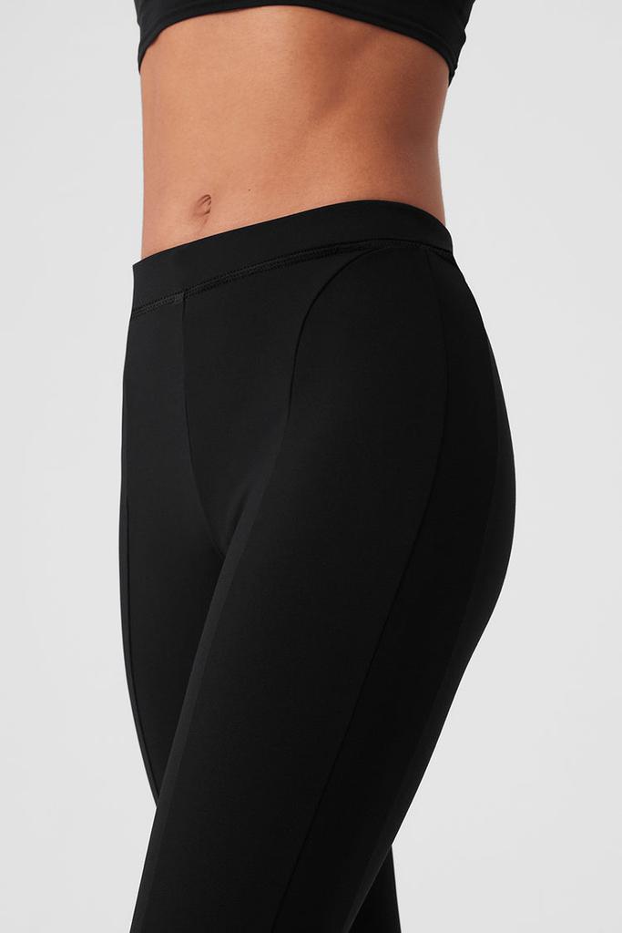 Alo High-Waist 7/8 Zip It Flare Legging - Black - Pants - Free