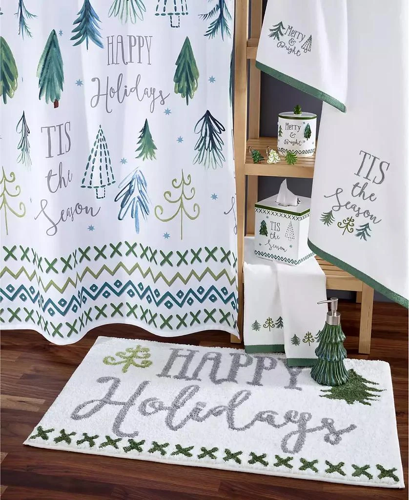 商品Avanti|Christmas Trees Holiday Printed Shower Curtain, 72" x 72",价格¥142,第2张图片详细描述